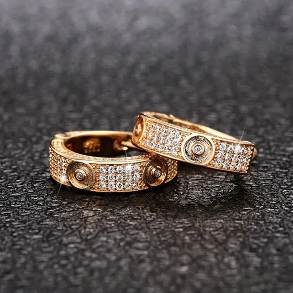 Mens 14k Gold 1ct Diamond Round Huggie Hoop Earrings Studded 14 Karat Jewelry Ct
